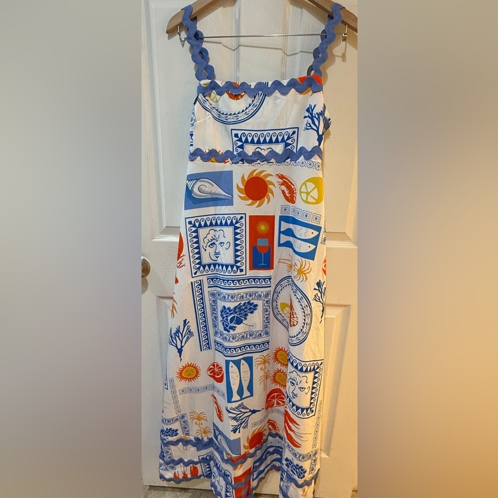 Colorful Patchwork Maxi Dress no tags inside! See measurements italian vacation